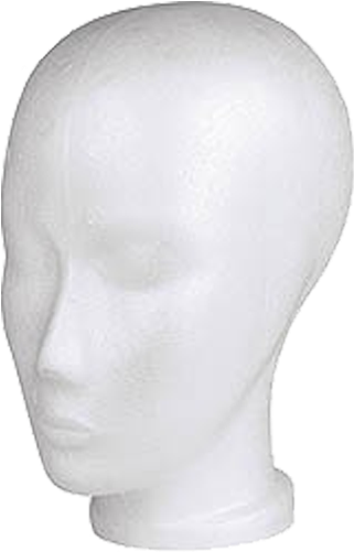 Mannequin Styrofoam Head - Styrofoam Mannequin Head With Female Face (500x500), Png Download