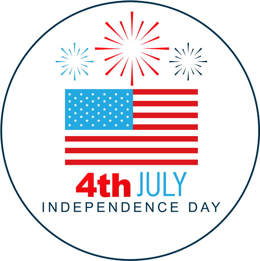 July 4th Closure - Color (914x912), Png Download
