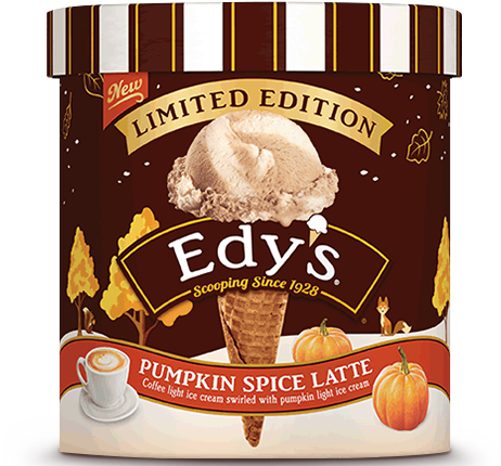 Edy's Pumpkin Spice Latte Ice Cream (500x480), Png Download