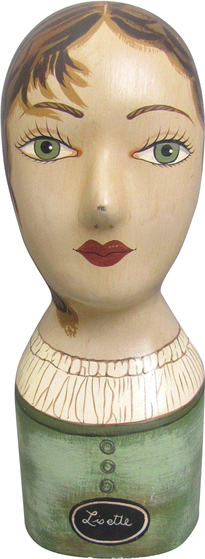 Vintage Plaster Mannequin Head Display Hats Wigs - Hat (1117x1117), Png Download