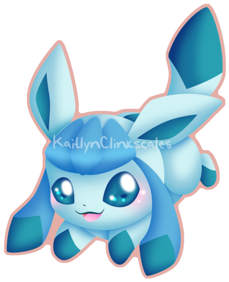 Glaceon Artwork - Pokemon Glaceon Kawaii (600x600), Png Download