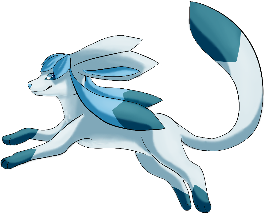 Glaceon - Fan Art (871x703), Png Download
