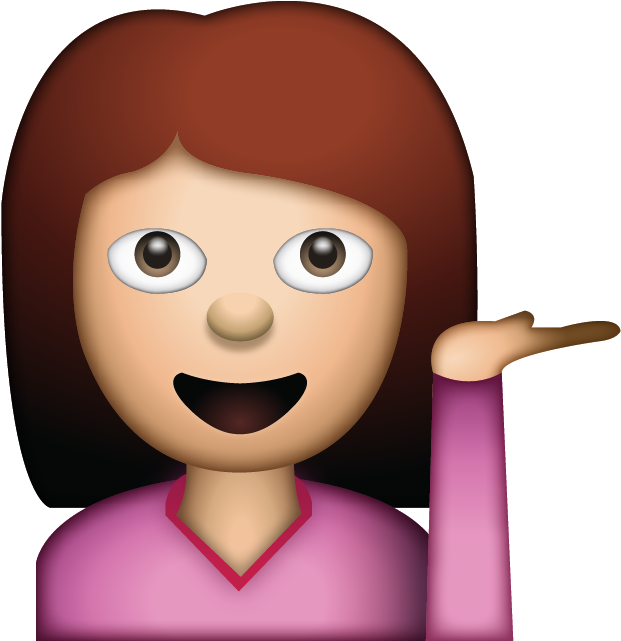 Girl Emoji Black Hair (480x480), Png Download