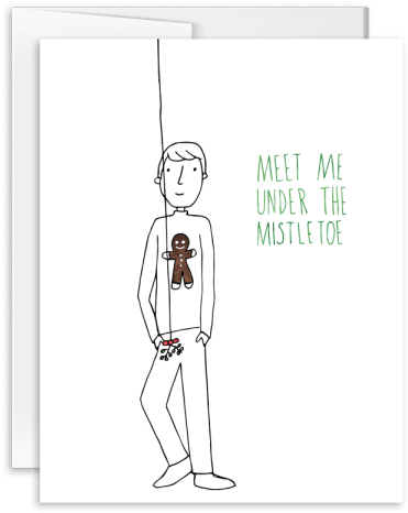 Hello Happiness Cards / Inappropriate Misteltoe Christmas - Happiness (420x600), Png Download