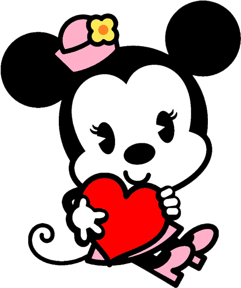Minnie Mouse Png Deviantart - Minnie E Mickey Kawaii (551x590), Png Download