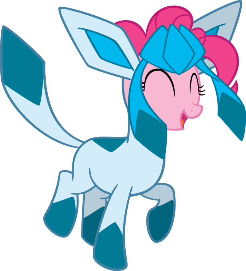 Clothes, Costume, Crossover, Glaceon, Happy, Pinkie - Pinkie Pie Glaceon (852x937), Png Download