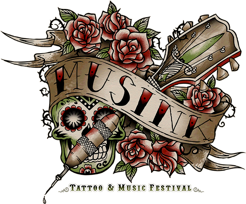 Travis Barker Presents Musink - Tatto Music Png (864x679), Png Download