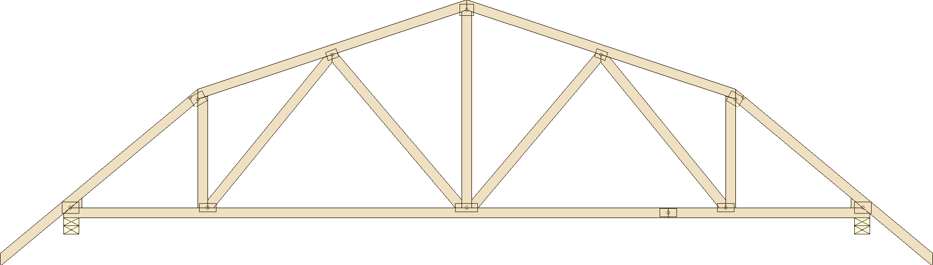 Truss Types - Scissors Truss (1884x536), Png Download