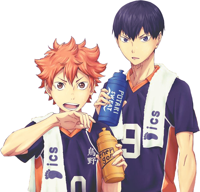 Hinata And Kageyama (644x619), Png Download