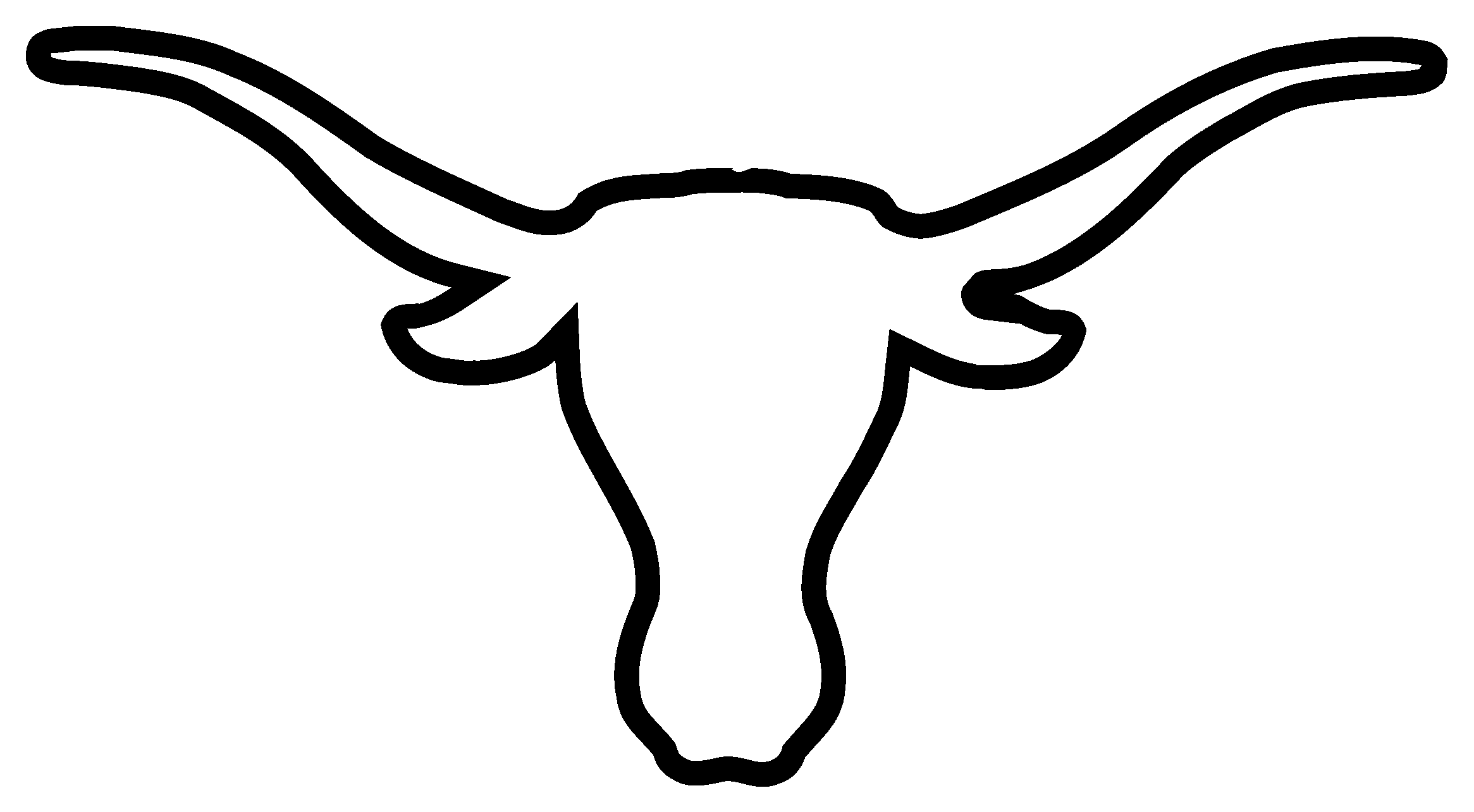 Longhorns Logo Transparent Svg Black And White Longhorn Logo Full Size Png Download Seekpng
