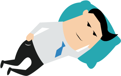 Sleeping Png - Sleeping Man Cartoon Png (438x316), Png Download