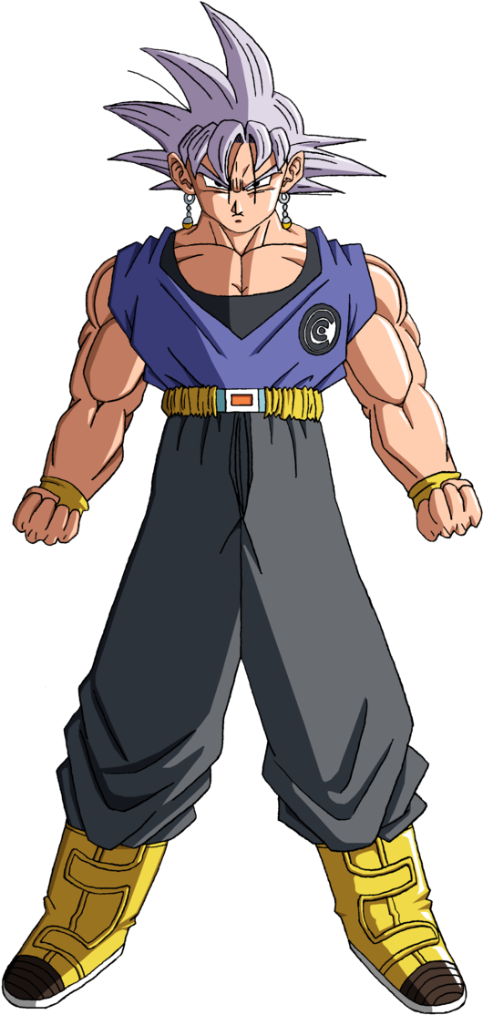 Goten Drawing Trunk Fusion - Dbz Goku And Trunks Fusion (600x1170), Png Download