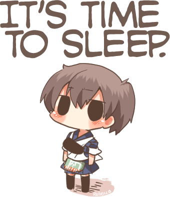 It's Time To Sleep - Anime Go To Sleep (340x394), Png Download