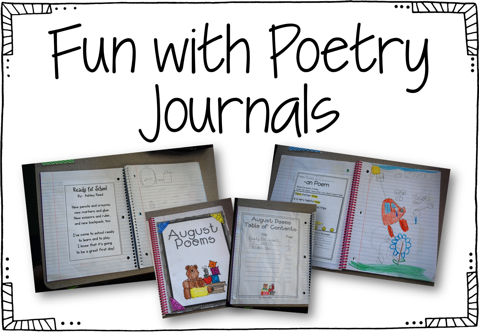 I Just Use A Spiral Or Composition Book - First Grade Poetry (1598x1127), Png Download