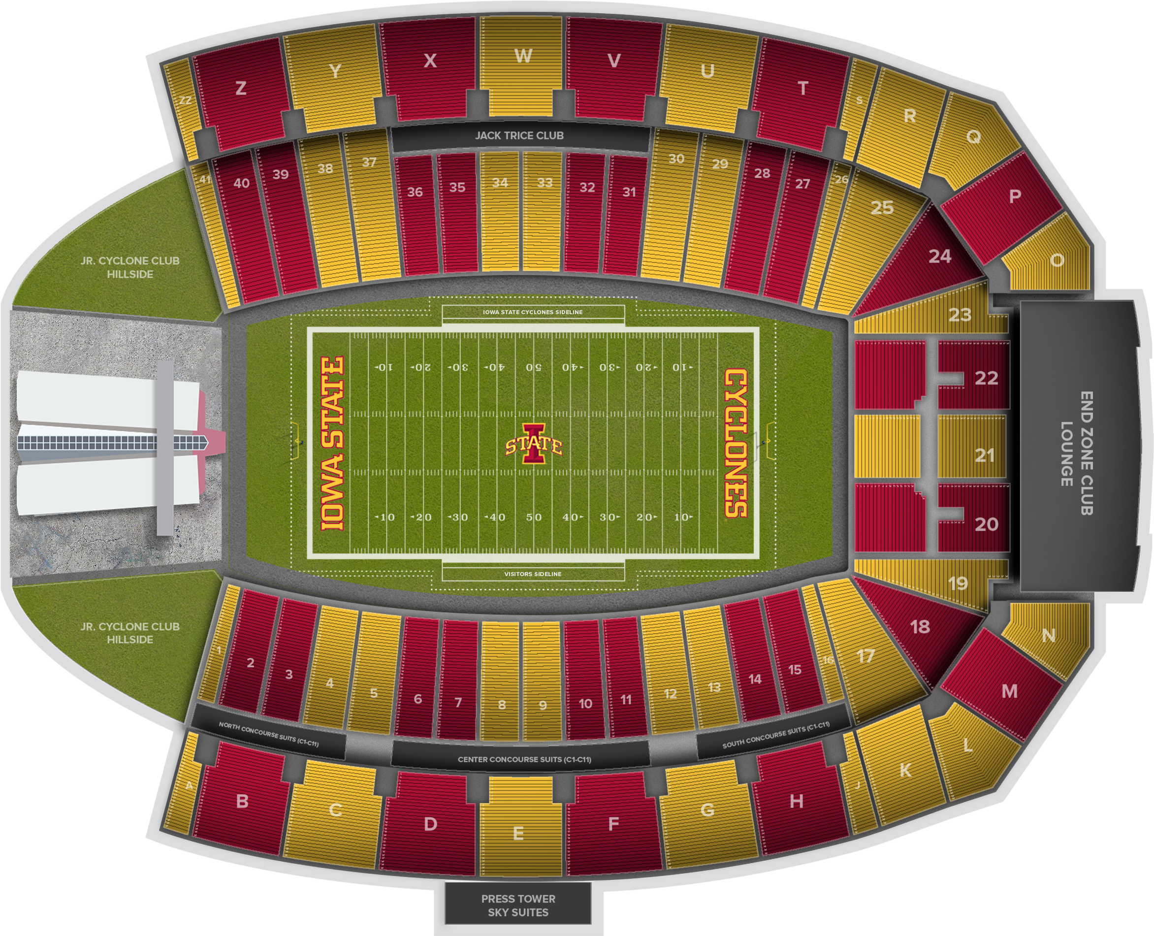 Texas Longhorns At Iowa State Football At Jack Trice - Jack Trice Stadium (2560x1936), Png Download