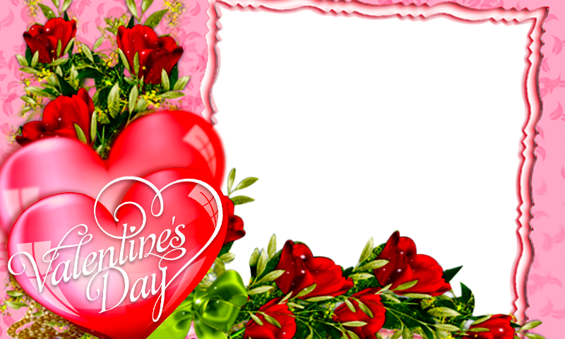 Happy Valentine Day Frame (800x480), Png Download