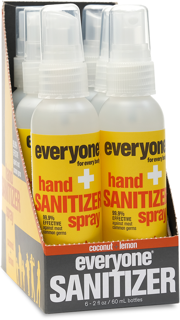 Everyone Coconut & Lemon Botanical Hand Sanitizer Spray - Everyone Hand Sanitizer, Gel, Coconut + Lemon - 2 Fl (1500x1500), Png Download