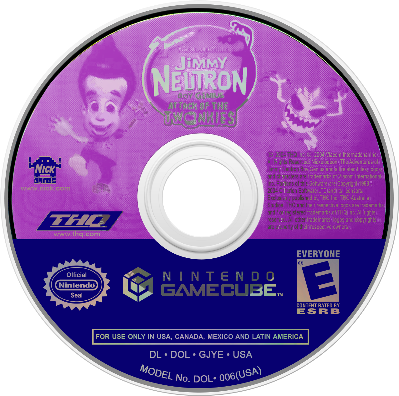 The Adventures Of Jimmy Neutron - Paper Mario The Thousand Year Door Disc (1280x1280), Png Download
