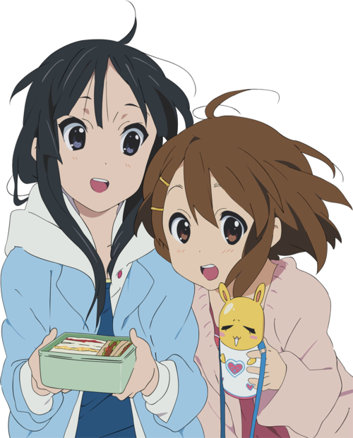 Tsumugi Kotobuki Ritsu Tainaka Yui Hirasawa Mio Akiyama - K On Transparent Anime (500x621), Png Download