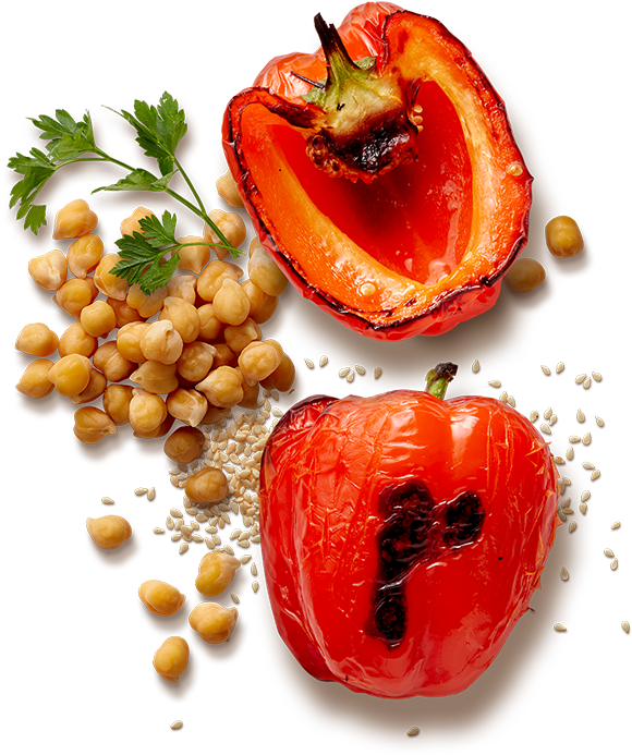 Roasted Red Pepper Hummus Roasted Red Pepper Hummus - Roasted Pepper Png (600x705), Png Download