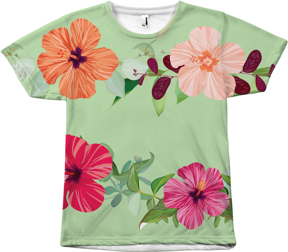Aloha Lei Hawaiian T Shirt For Men & Women - Hawaiian Hibiscus (1024x1024), Png Download