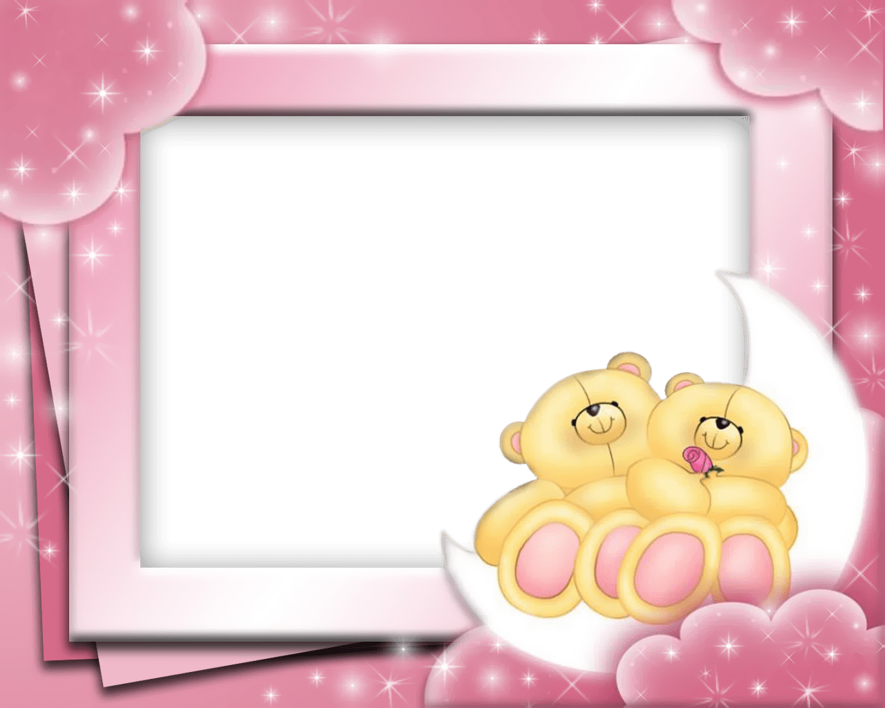 Cute Pink Frame With Bears Gallery Yoville High Quality - Forever Friends Photo Frame (1280x1024), Png Download