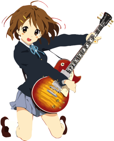 Yui - Yui Hirasawa Les Paul (800x500), Png Download