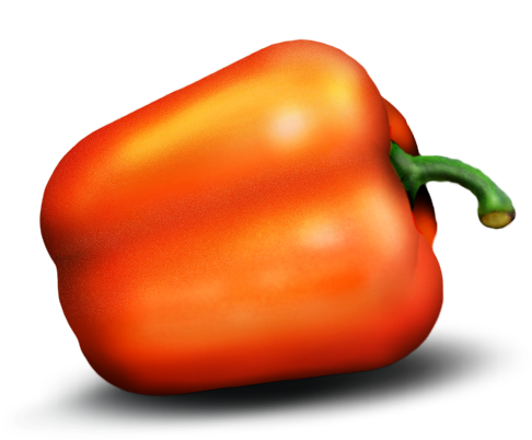 Pepper 4 - Red Bell Pepper (495x432), Png Download
