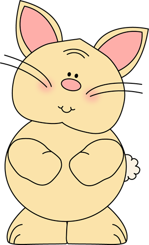 Hungry Bunny Funny Cartoon Drawing Of Cute Bunny Rabbit - Drawing (304x500), Png Download