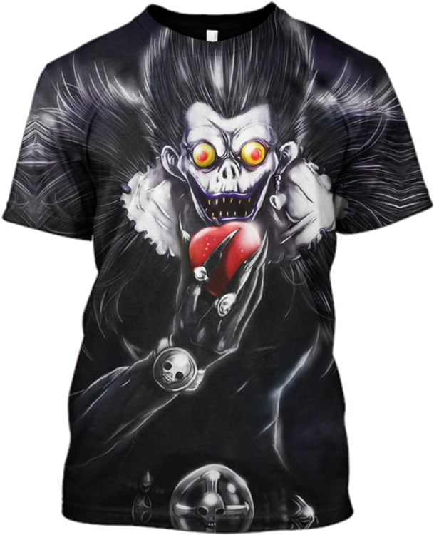 3d Death Note Ryuk Tshirt - Death Note Ryuk Art (800x799), Png Download