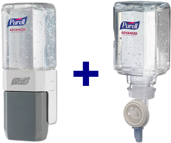 Purell Advanced Instant Hand Sanitizer Gel, Lemon Scent, - Purell Es ™ Everywhere System Starter Kit (386x386), Png Download