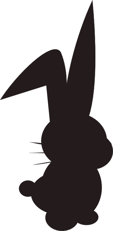 Cute Bunny Silhouette Bunny Transparent Png Freebie - Bunny Silhouette Png (367x747), Png Download