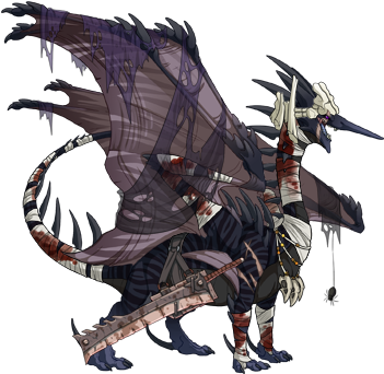 I'm Assuming He's Named After Ryuk From Death Note - Male Ridgeback Flight Rising (350x350), Png Download
