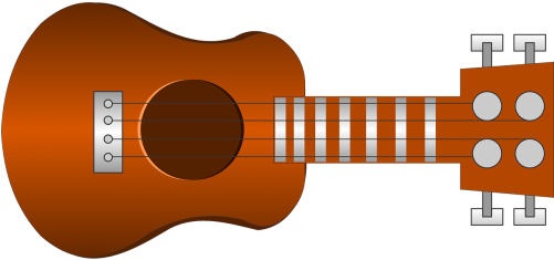Image Free Library Guitare Ukulele Banjo Music Instrument - Things That Are Brown Clipart (500x250), Png Download