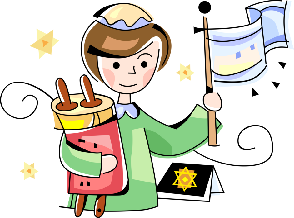 Vector Illustration Of Hebrew Sefer Torah Parchment - Clip Art (941x700), Png Download