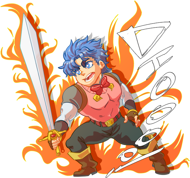 Fire Sword Jonathan Joestar Jjba Jojo's Bizarre Adventure - Cartoon (670x604), Png Download