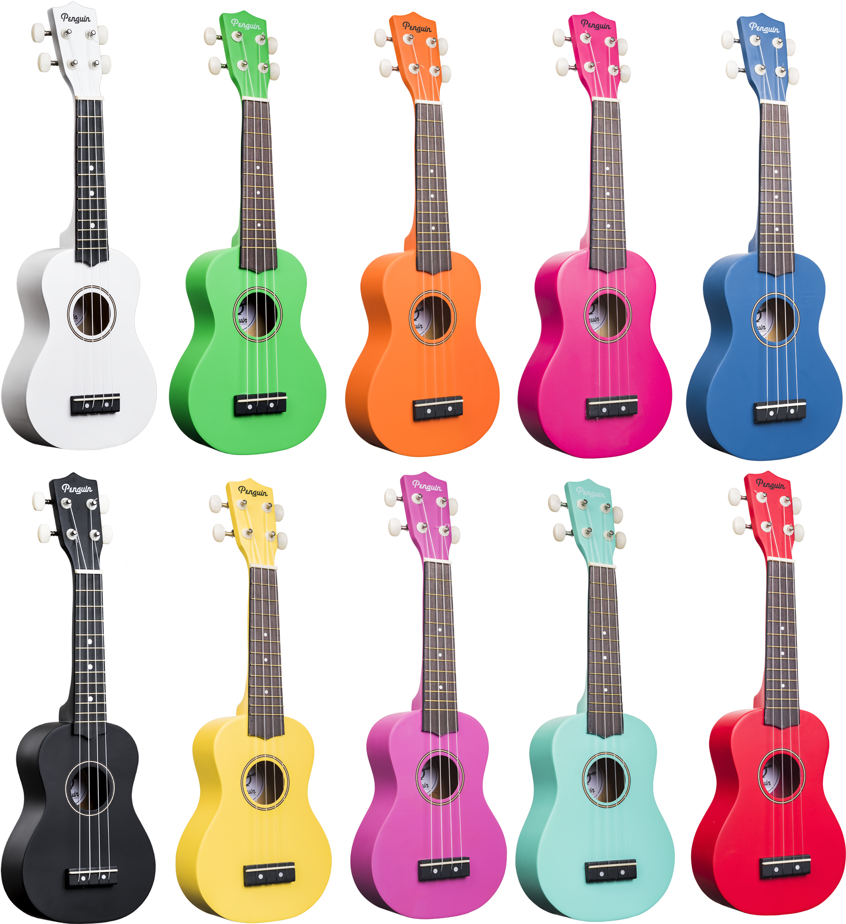 Amahi Penguin Ukuleles (3142x3300), Png Download