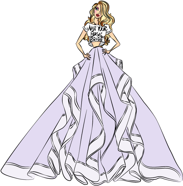 Hayley Paige Holy Matrimoji App For Brides - Hayley Paige Fashion Sketches (618x618), Png Download