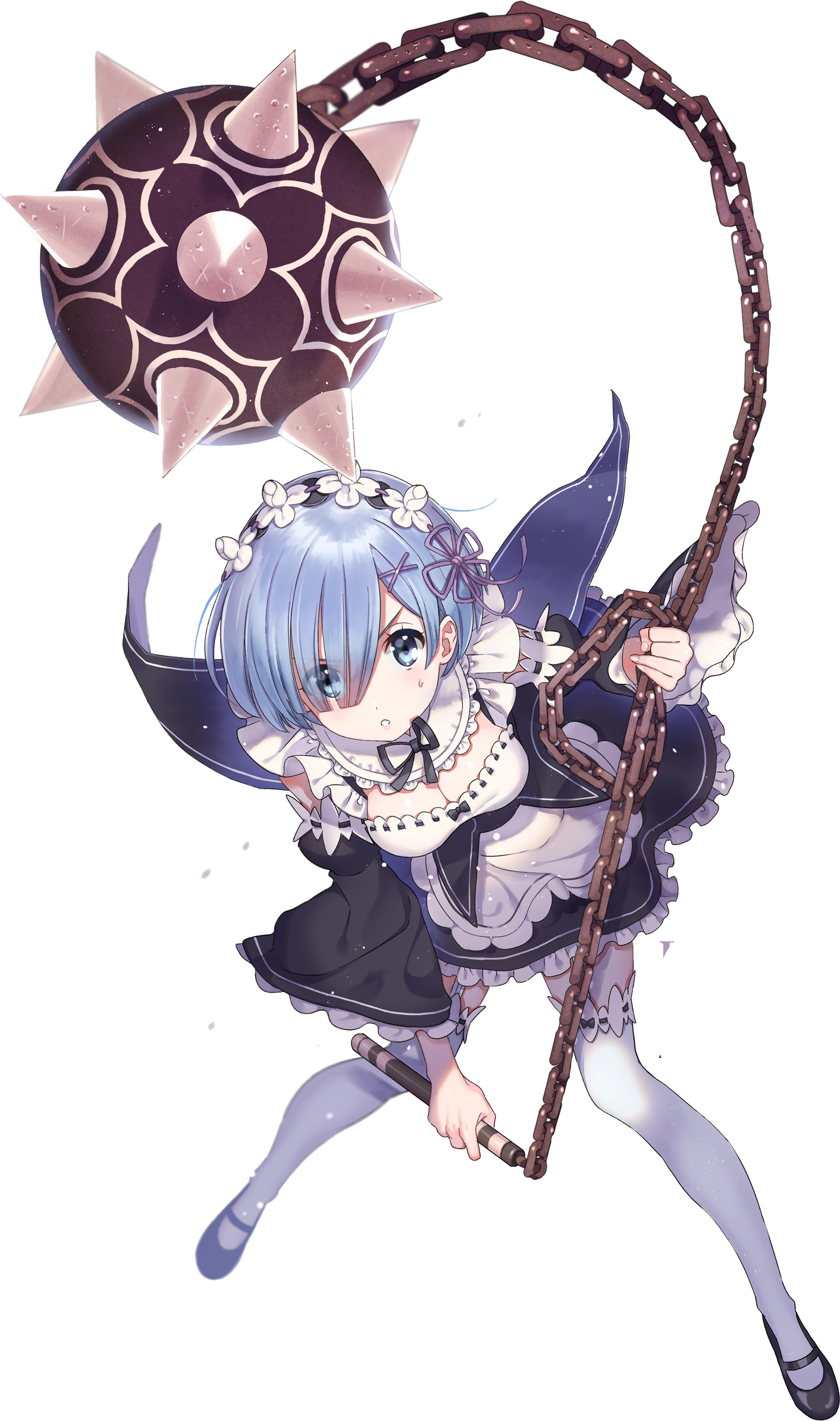 Remballs Origins - Re - Zero - Re Zero Rem Morning Star (1493x2455), Png Download