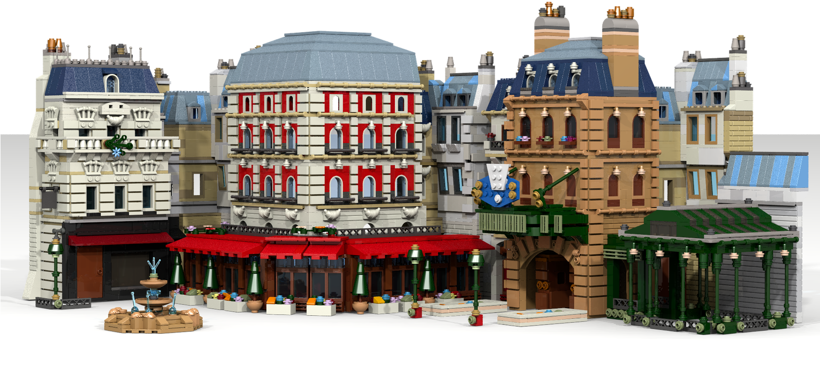 La Place De Rémy - Disneyland Paris En Lego (1600x900), Png Download