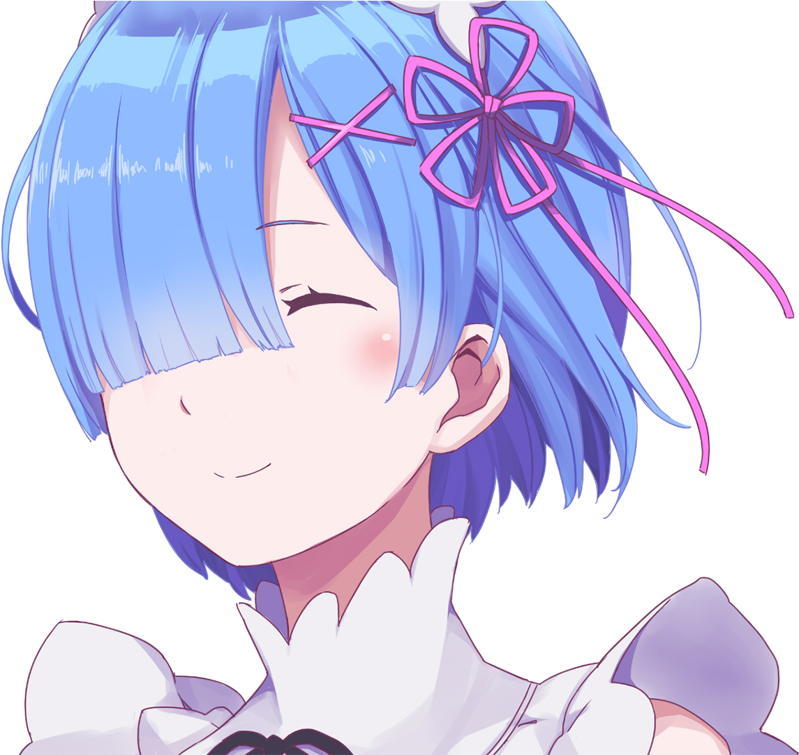 Lien Direct, - Rem Re Zero Smile (1440x1080), Png Download