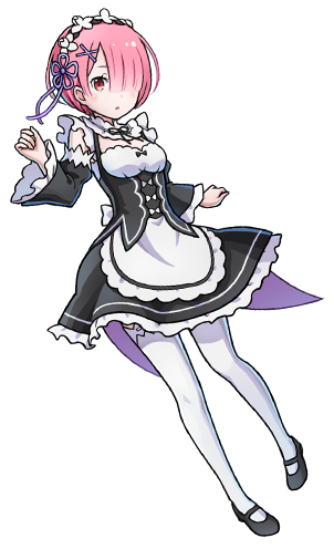 Emilia - Ram Re Zero No Background (302x496), Png Download