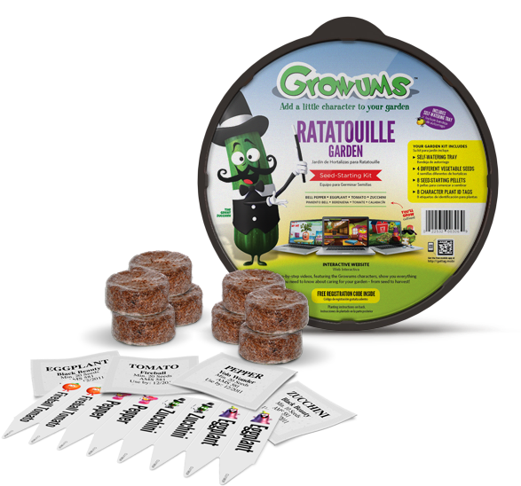 Ratatouille Garden - Growums Childrens Garden Kit, Herb (480x452), Png Download