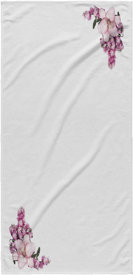 Purple Corner Flowers, Beach Towel - Cherry Blossom (1024x1024), Png Download