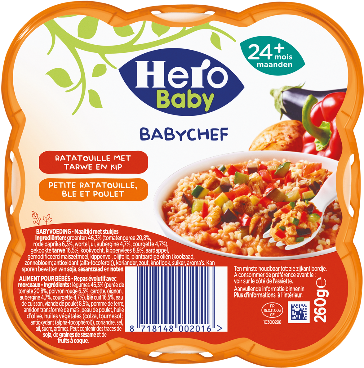 Hero Baby Babychef Ratatouille Met Tarwe En Kip - Hero Baby Chef (600x412), Png Download