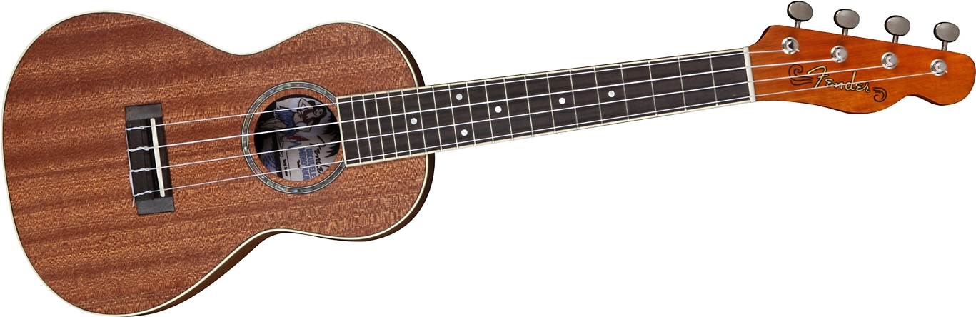 Fender Concert Ukulele - Fender Ukulele (1366x671), Png Download