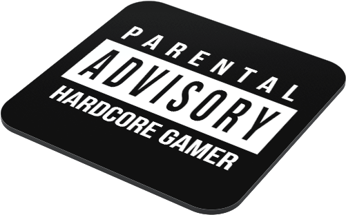 Hard Core Gamer Advisory Coaster - Illustration (500x500), Png Download