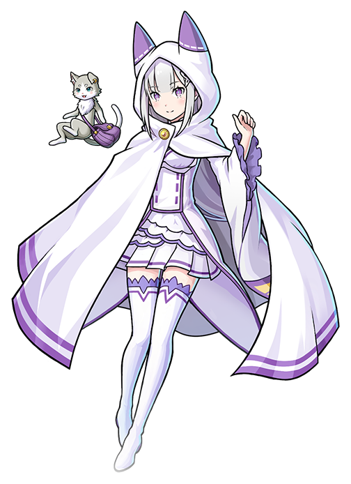 Emilia - Unison League Demon Horns (504x694), Png Download