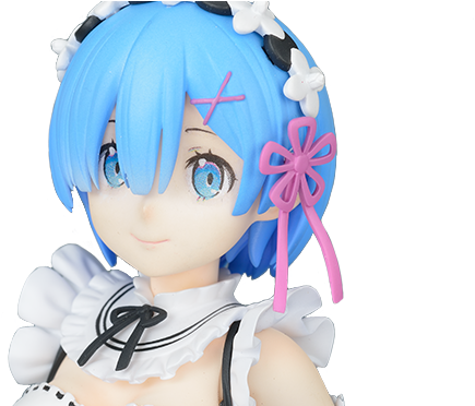 Rem Figure Curtsey Premium (1000x371), Png Download