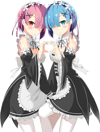 Shop For Rozen Maiden Cosplay Costumes - Ram Rem Re Zero Png (440x520), Png Download
